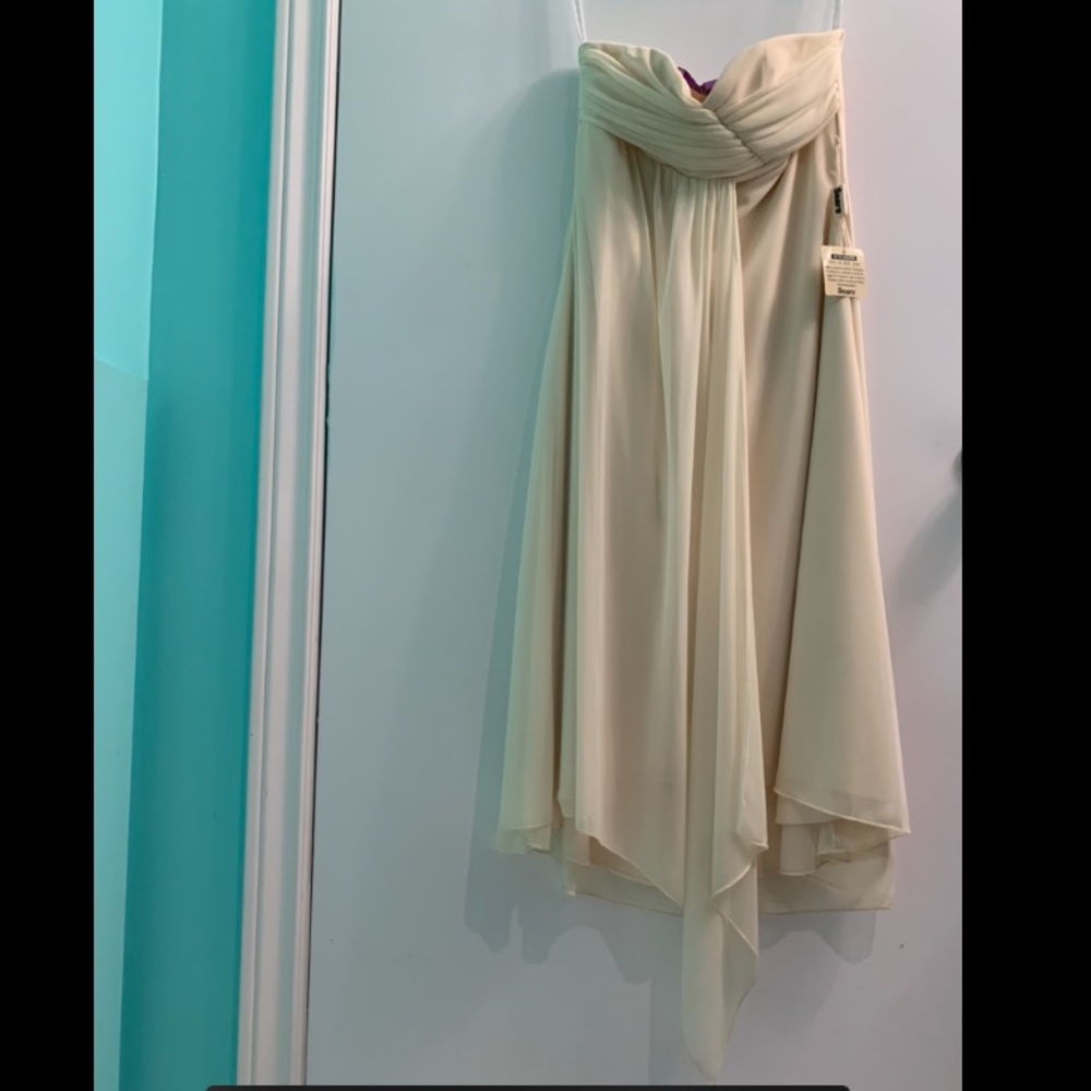 Jolie Yellow Strapless Cocktail Dress